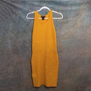House of Harlow 1960 Mustard Gold Ribber Stretch Bodycon - Small